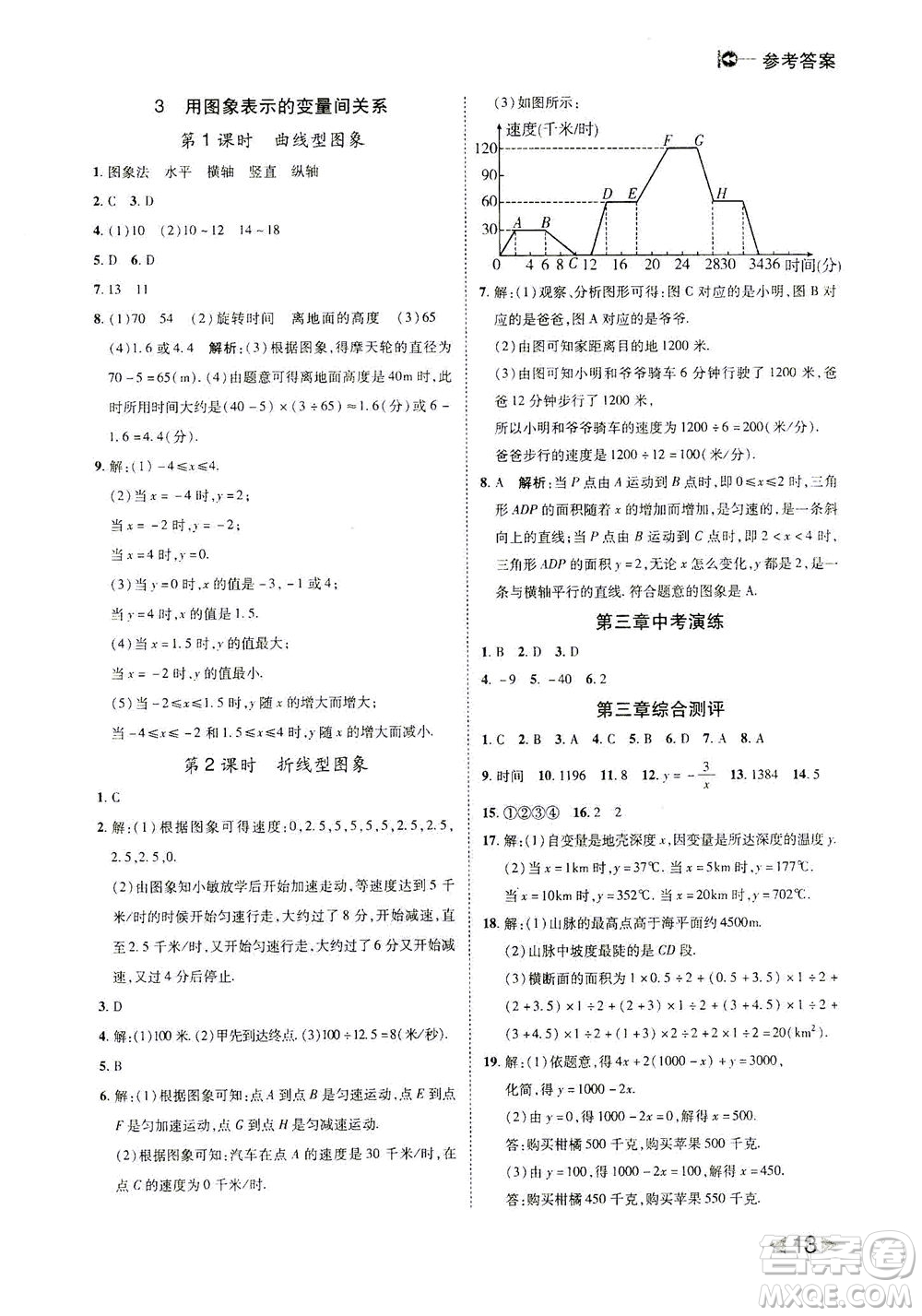 北方婦女兒童出版社2021勝券在握打好基礎作業(yè)本七年級數(shù)學下冊BS北師大版答案