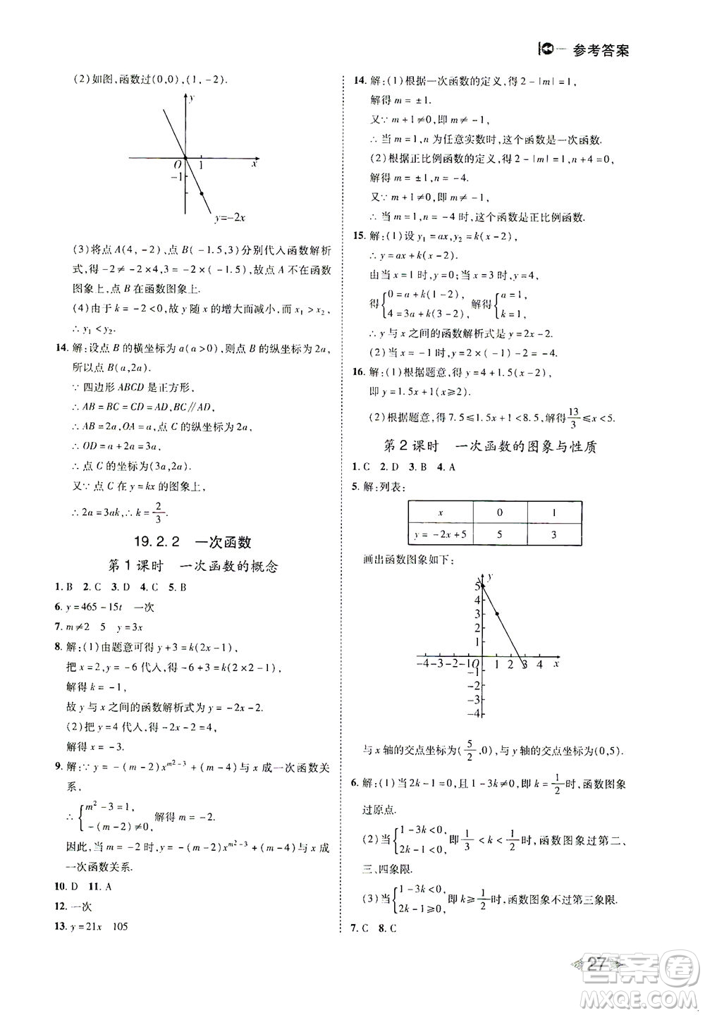 北方婦女兒童出版社2021勝券在握打好基礎(chǔ)作業(yè)本八年級數(shù)學(xué)下冊RJ人教版答案