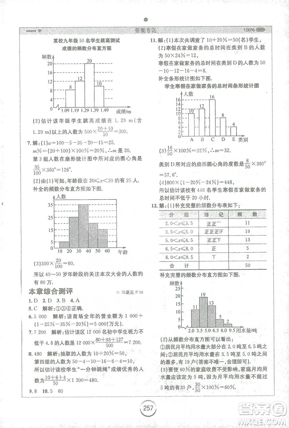 安徽人民出版社2021全易通初中數(shù)學(xué)八年級下冊蘇科版參考答案