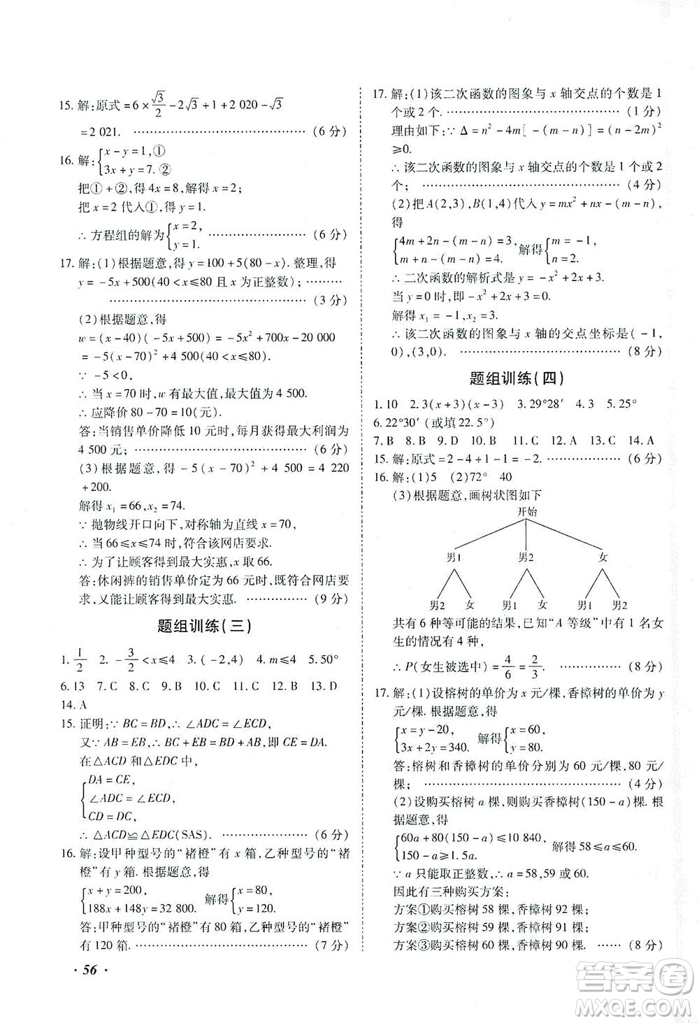 延邊教育出版社2021本土攻略精準復習方案九年級數(shù)學下冊人教版答案