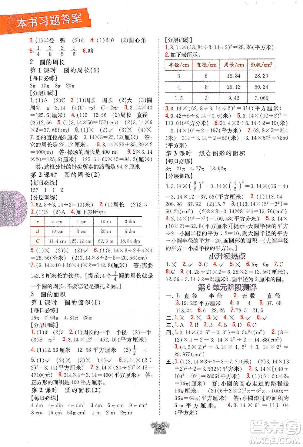 吉林人民出版社2021小學(xué)教材完全解讀五年級(jí)下冊(cè)數(shù)學(xué)江蘇版參考答案