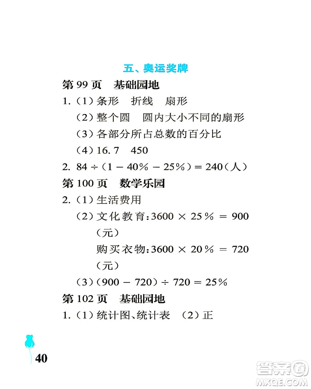 中國石油大學(xué)出版社2021行知天下數(shù)學(xué)六年級下冊青島版答案