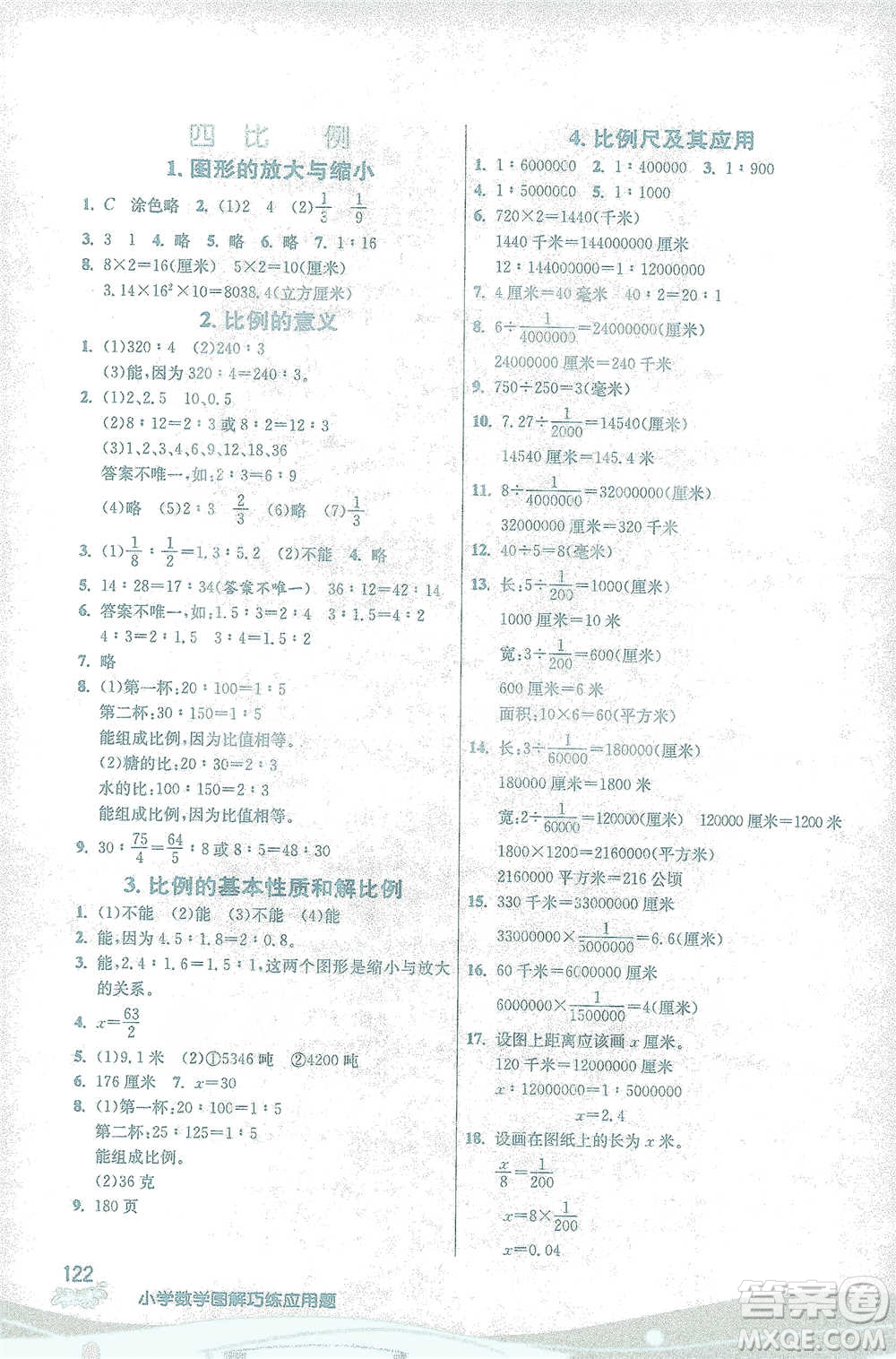 江蘇人民出版社2021小學數(shù)學圖解巧練應(yīng)用題六年級下冊蘇教版參考答案