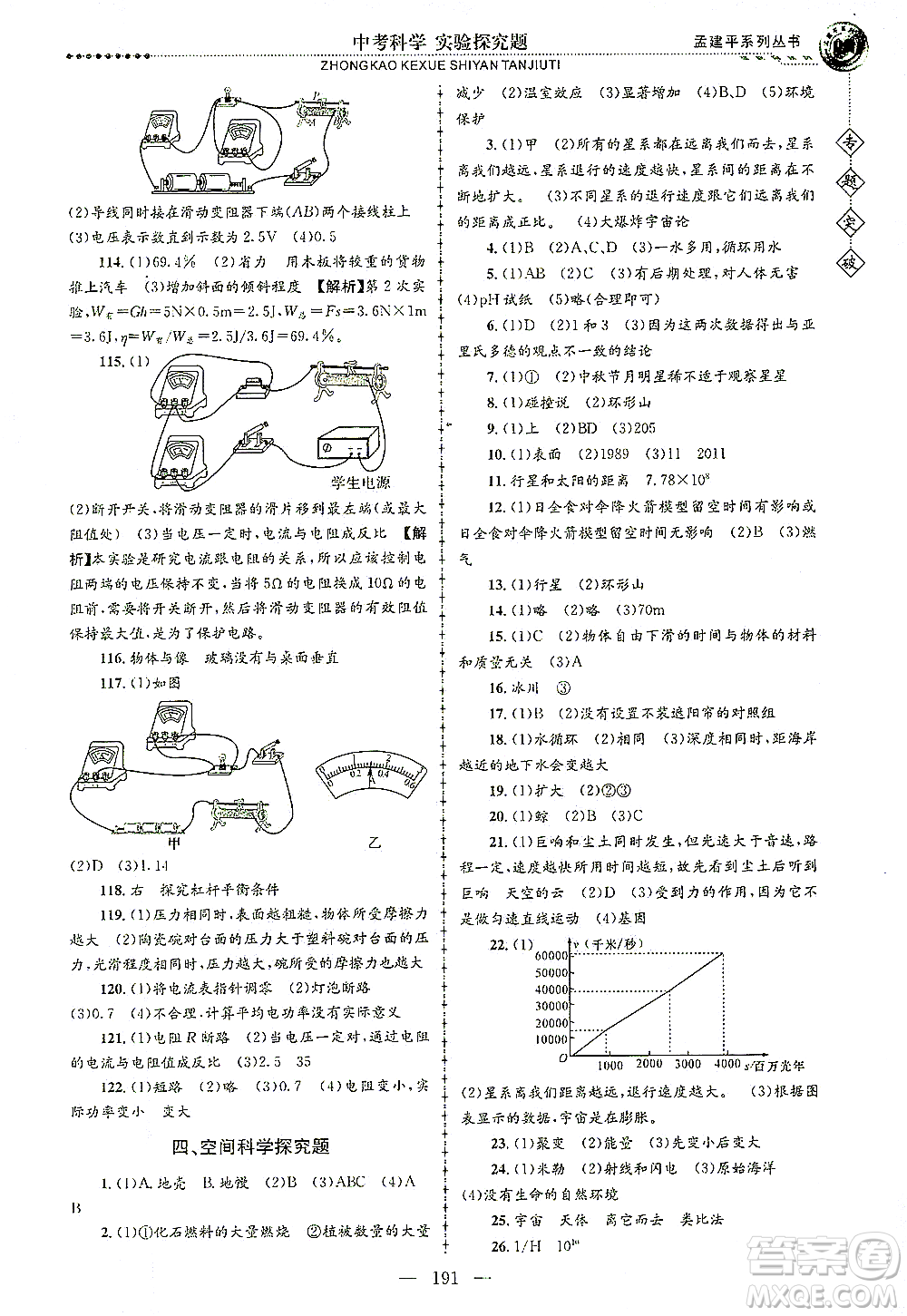 浙江工商大學(xué)出版社2021專題突破實(shí)驗(yàn)探究題中考科學(xué)答案