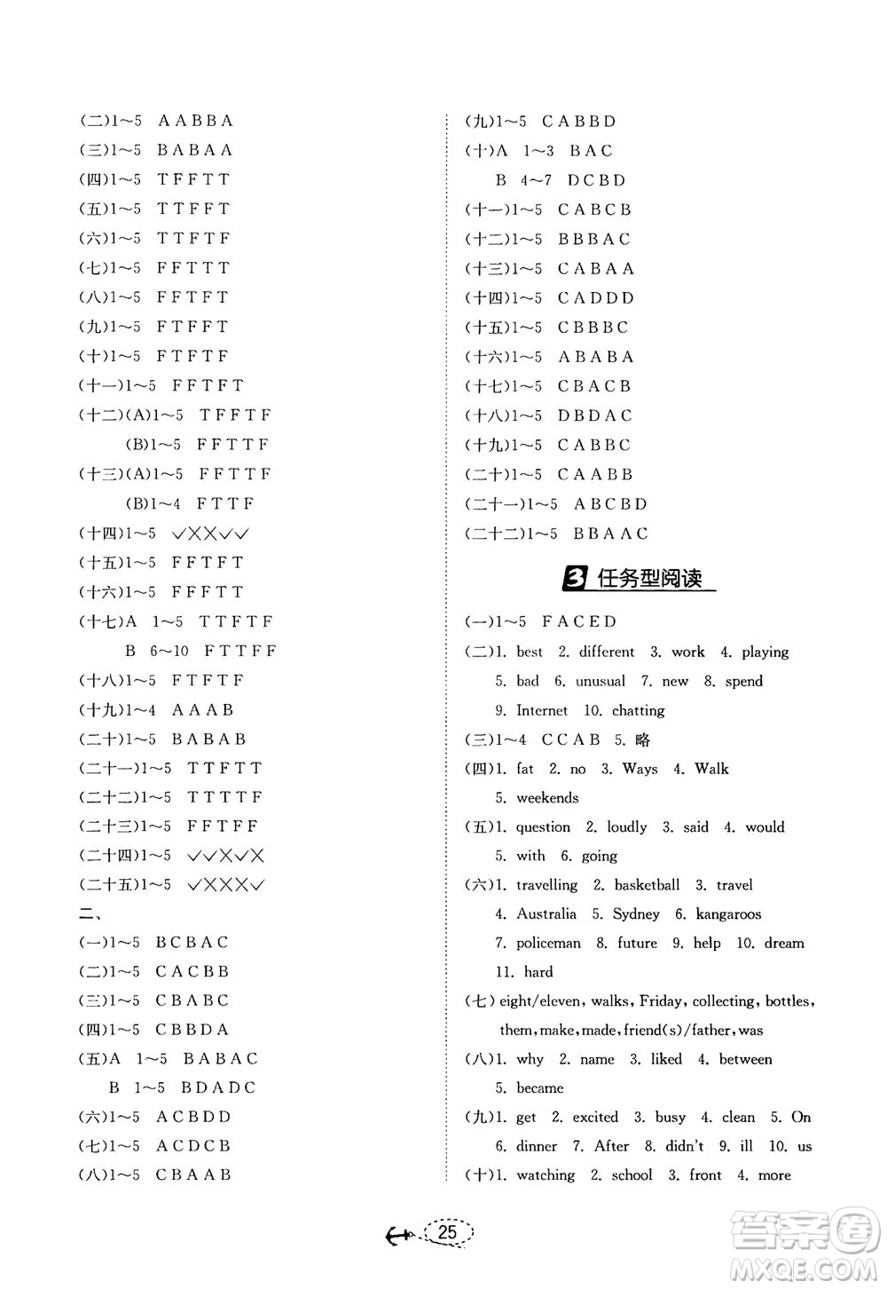 江蘇人民出版社2021小學(xué)畢業(yè)升學(xué)考試試題分類精粹英語答案