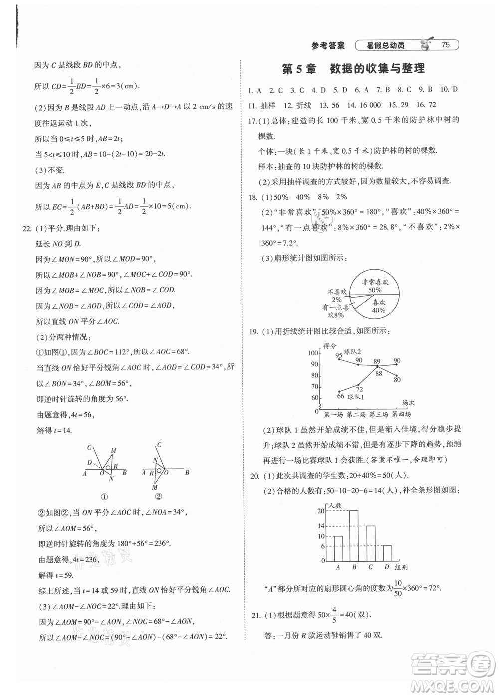 寧夏人民教育出版社2021經(jīng)綸學(xué)典暑假總動(dòng)員數(shù)學(xué)七年級HK滬科版答案