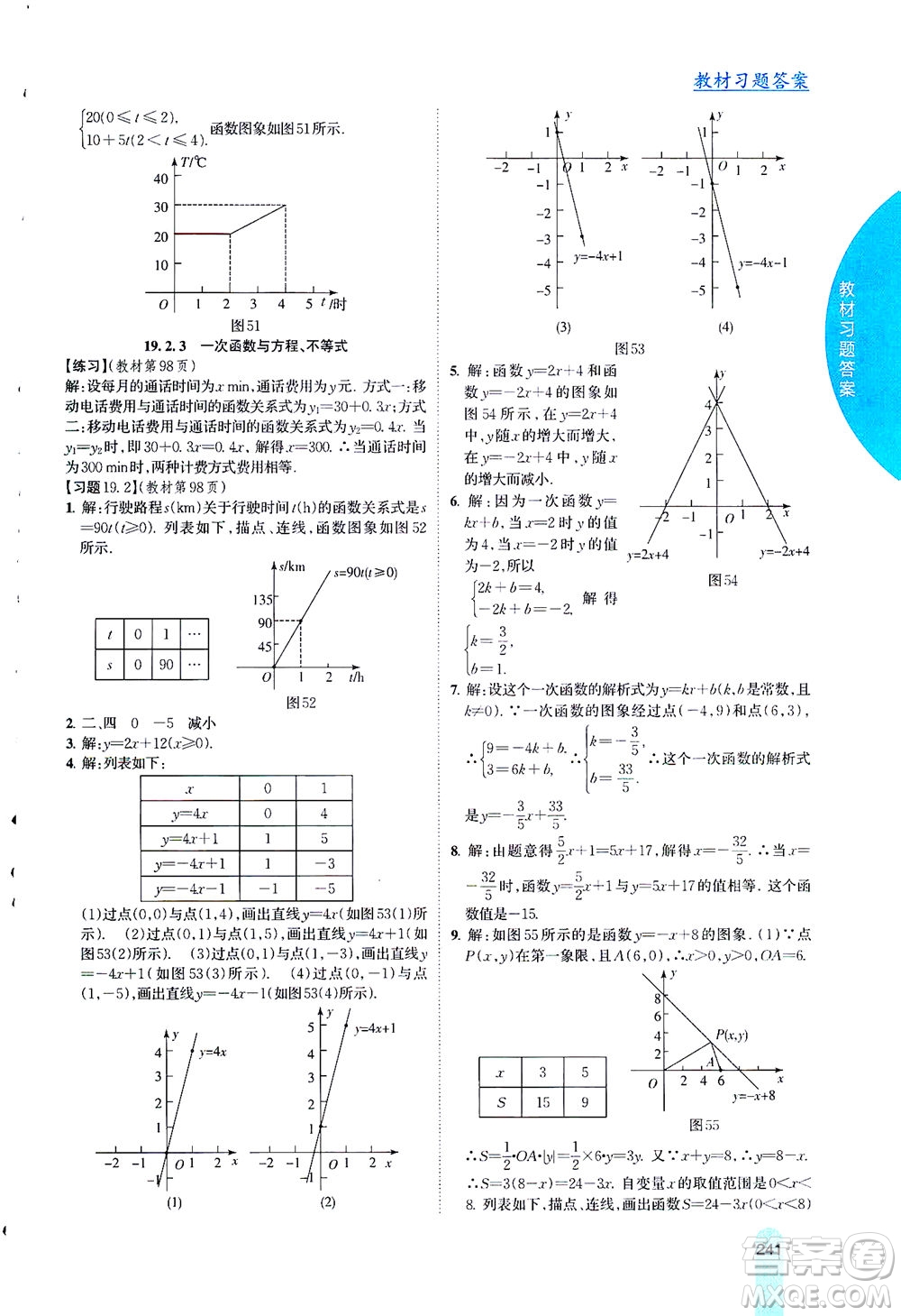 吉林人民出版社2021尖子生學(xué)案數(shù)學(xué)八年級(jí)下新課標(biāo)人教版答案