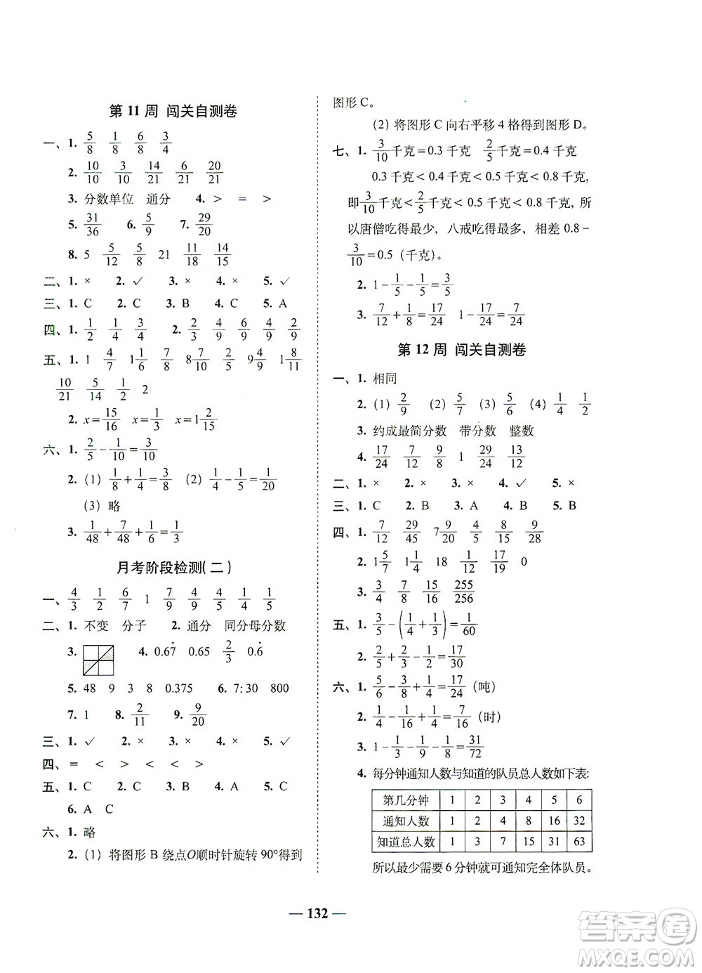 長春出版社2021A+全程練考卷五年級數(shù)學(xué)下冊人教版答案