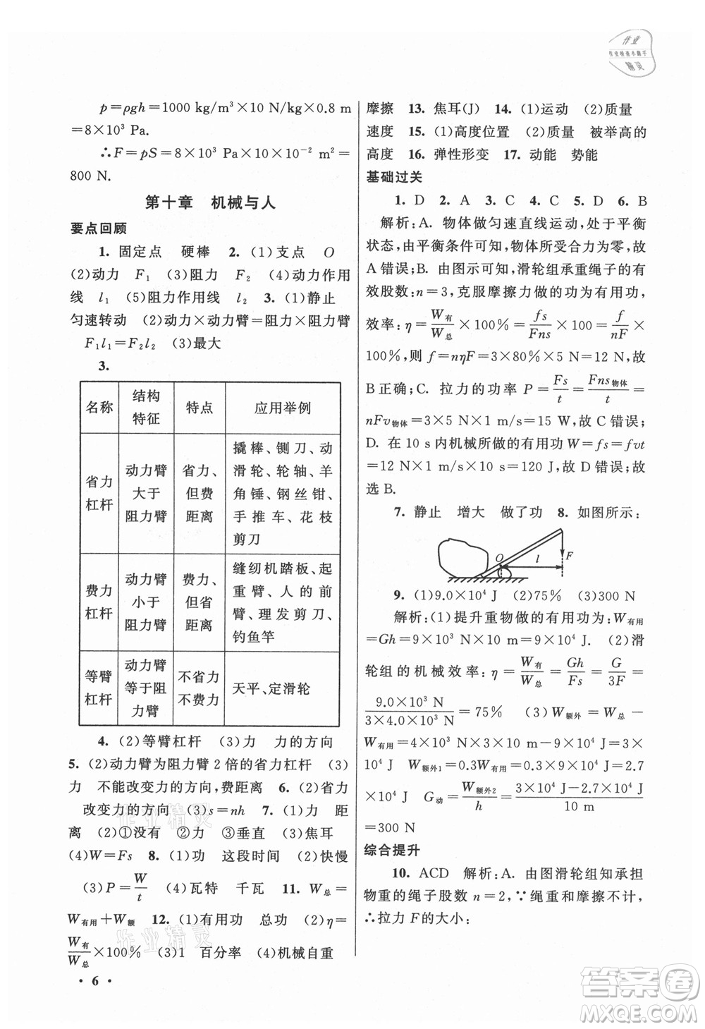 黃山書(shū)社2021初中版暑假大串聯(lián)物理八年級(jí)上?？萍冀滩倪m用答案