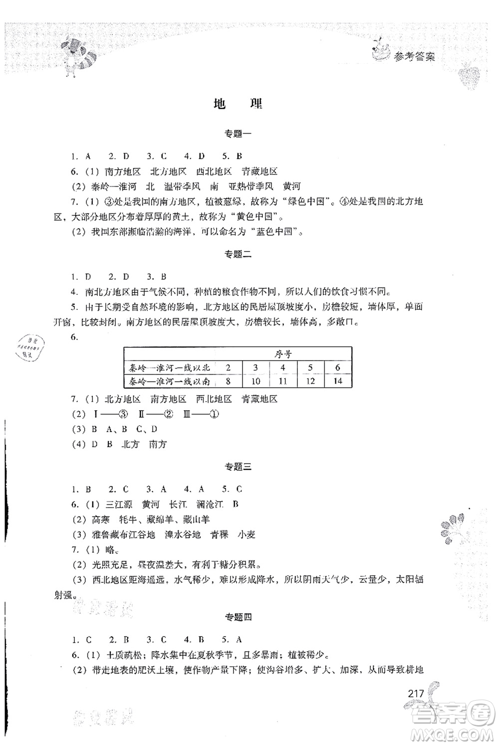 山西教育出版社2021快樂暑假八年級(jí)綜合B版答案