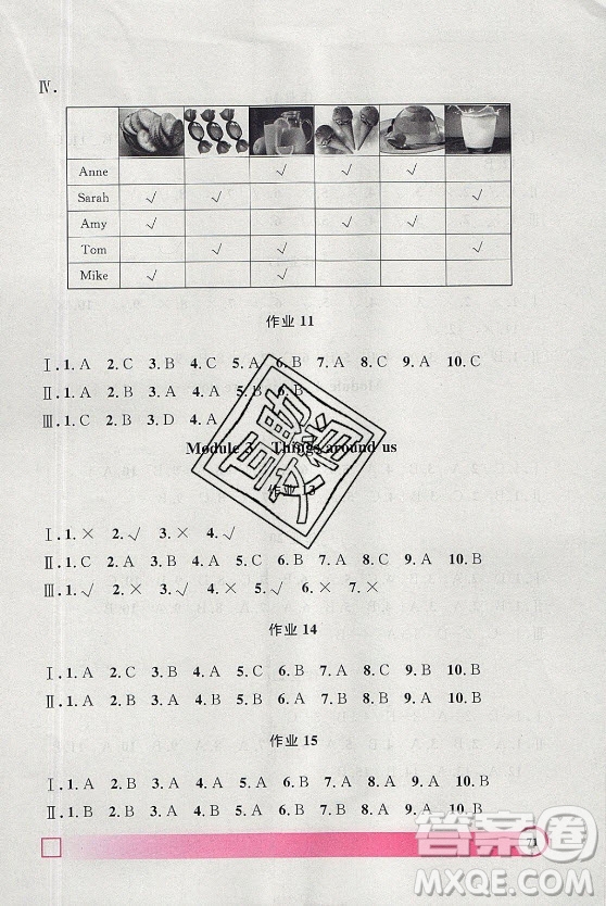 上海大學(xué)出版社2021暑假作業(yè)導(dǎo)與練英語一年級上海專版答案