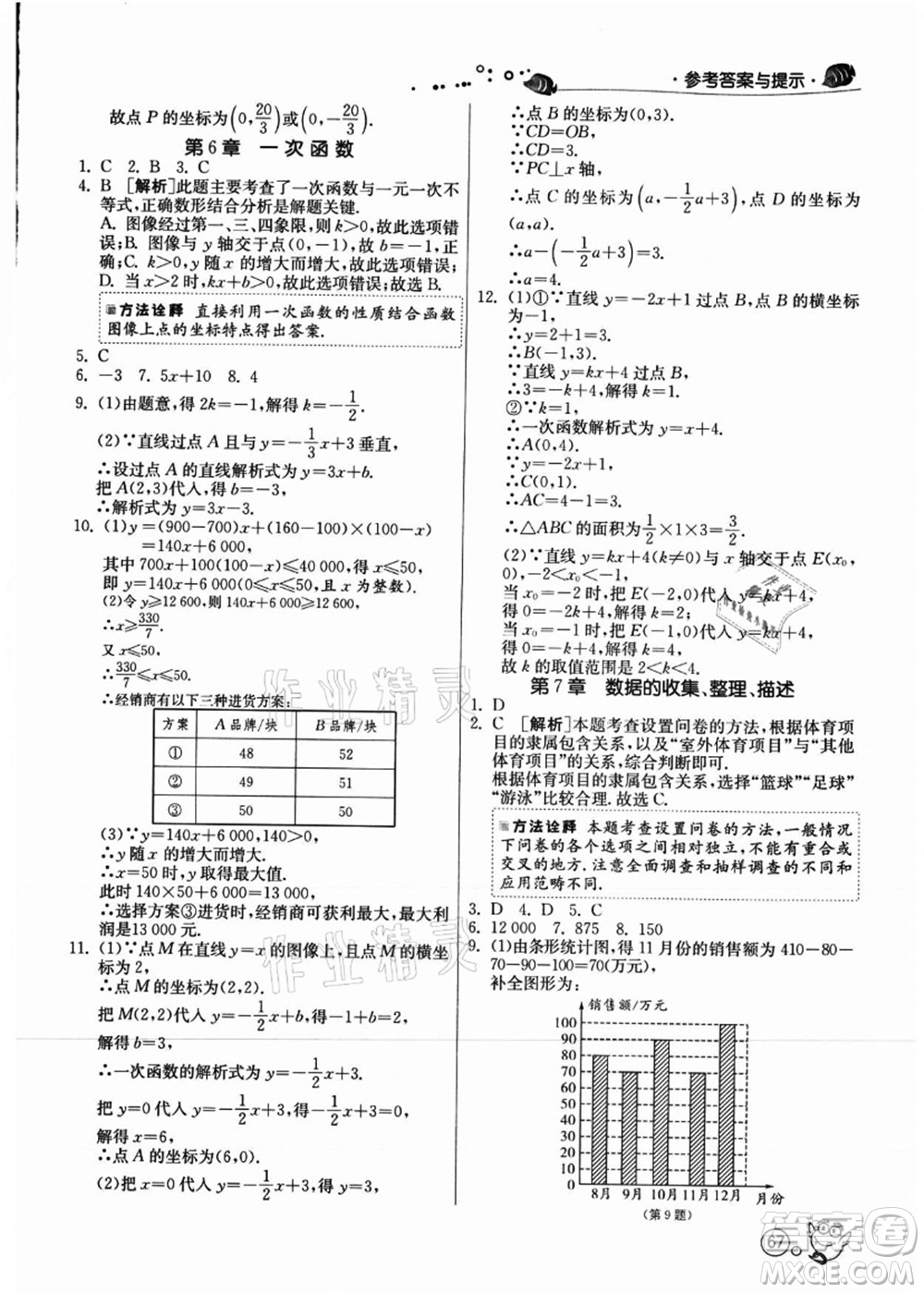 江蘇人民出版社2021快樂暑假八年級數(shù)學JSKJ蘇教版答案