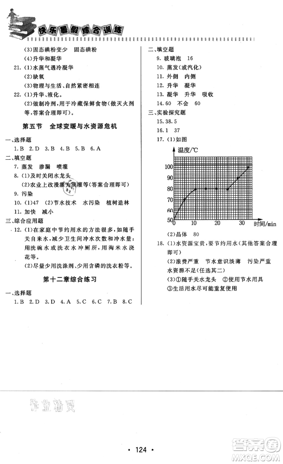 北京時(shí)代華文書局2021快樂(lè)暑假綜合訓(xùn)練八年級(jí)物理答案