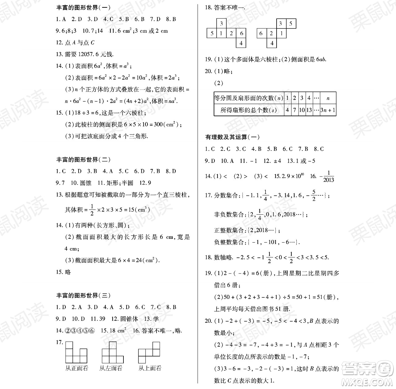 黑龍江少年兒童出版社2021暑假Happy假日六年級(jí)數(shù)學(xué)通用版答案