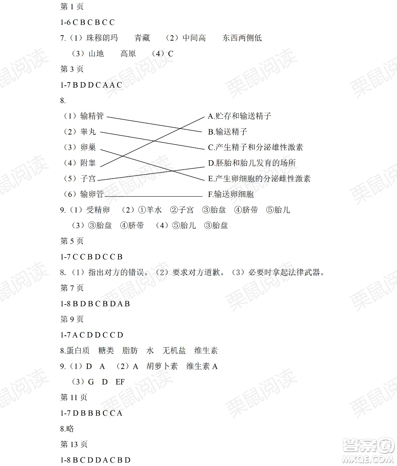 黑龍江少年兒童出版社2021暑假Happy假日五四學(xué)制六年級(jí)綜合七臺(tái)河專用答案