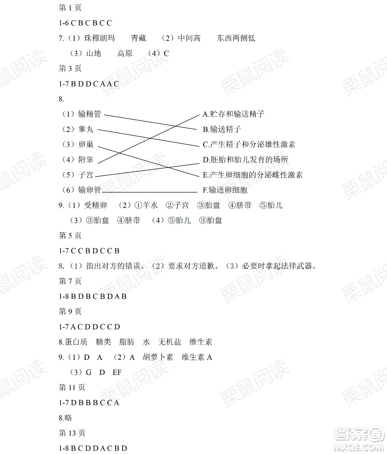 黑龍江少年兒童出版社2021暑假Happy假日五四學(xué)制六年級綜合答案