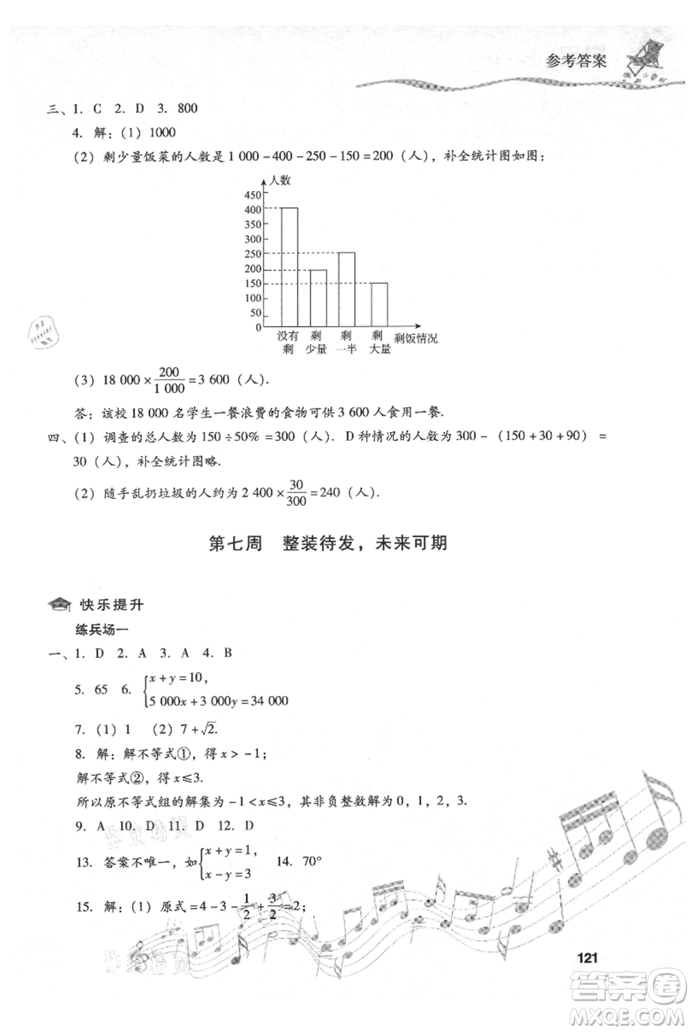 現(xiàn)代教育出版社2021暑假樂園七年級數(shù)學(xué)人教版參考答案