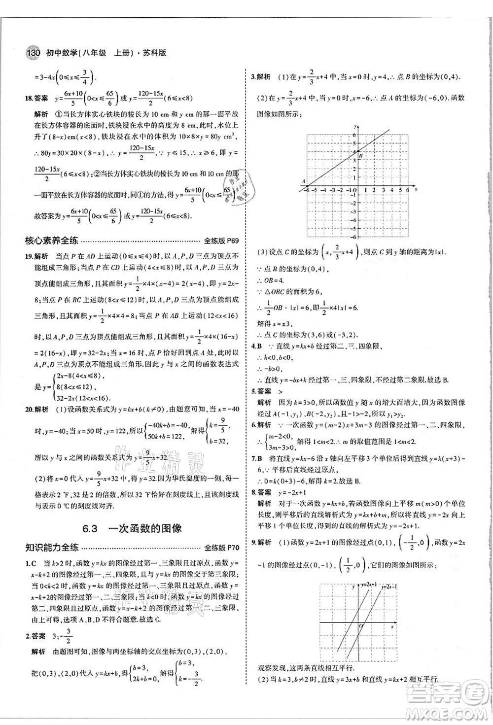 教育科學出版社2021秋5年中考3年模擬八年級數(shù)學上冊蘇科版答案