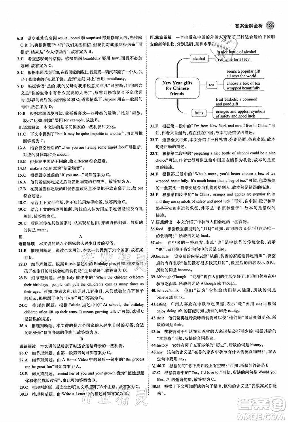 教育科學(xué)出版社2021秋5年中考3年模擬八年級(jí)英語(yǔ)上冊(cè)外研版答案