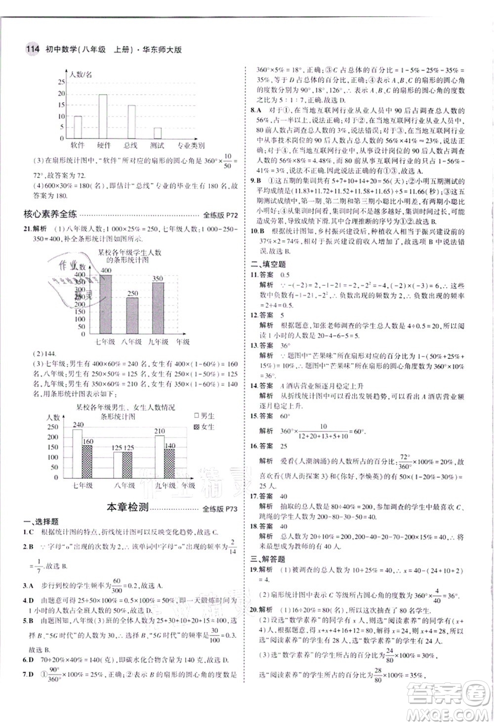 教育科學(xué)出版社2021秋5年中考3年模擬八年級(jí)數(shù)學(xué)上冊華東師大版答案