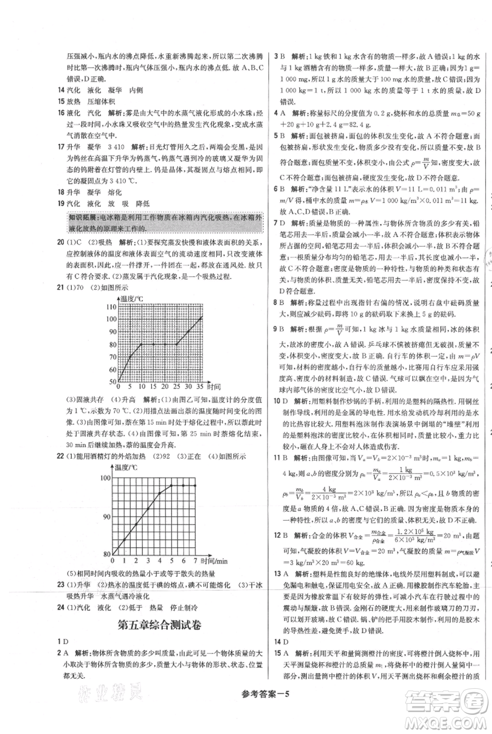 北京教育出版社2021年1+1輕巧奪冠優(yōu)化訓(xùn)練八年級上冊物理滬粵版參考答案