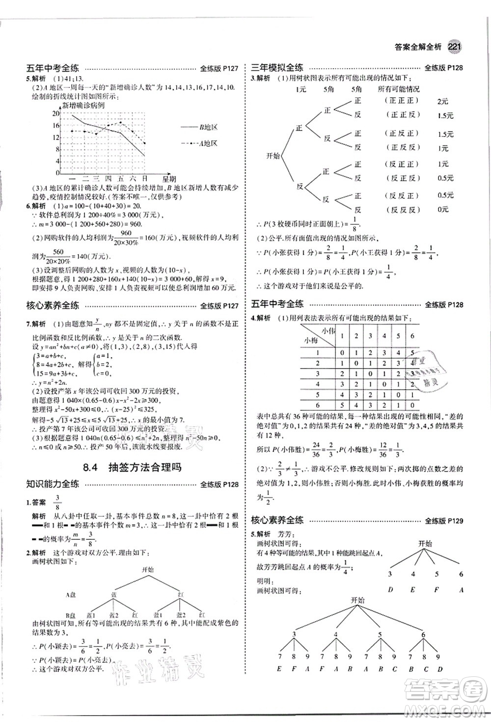 教育科學(xué)出版社2021秋5年中考3年模擬九年級(jí)數(shù)學(xué)全一冊(cè)蘇科版答案