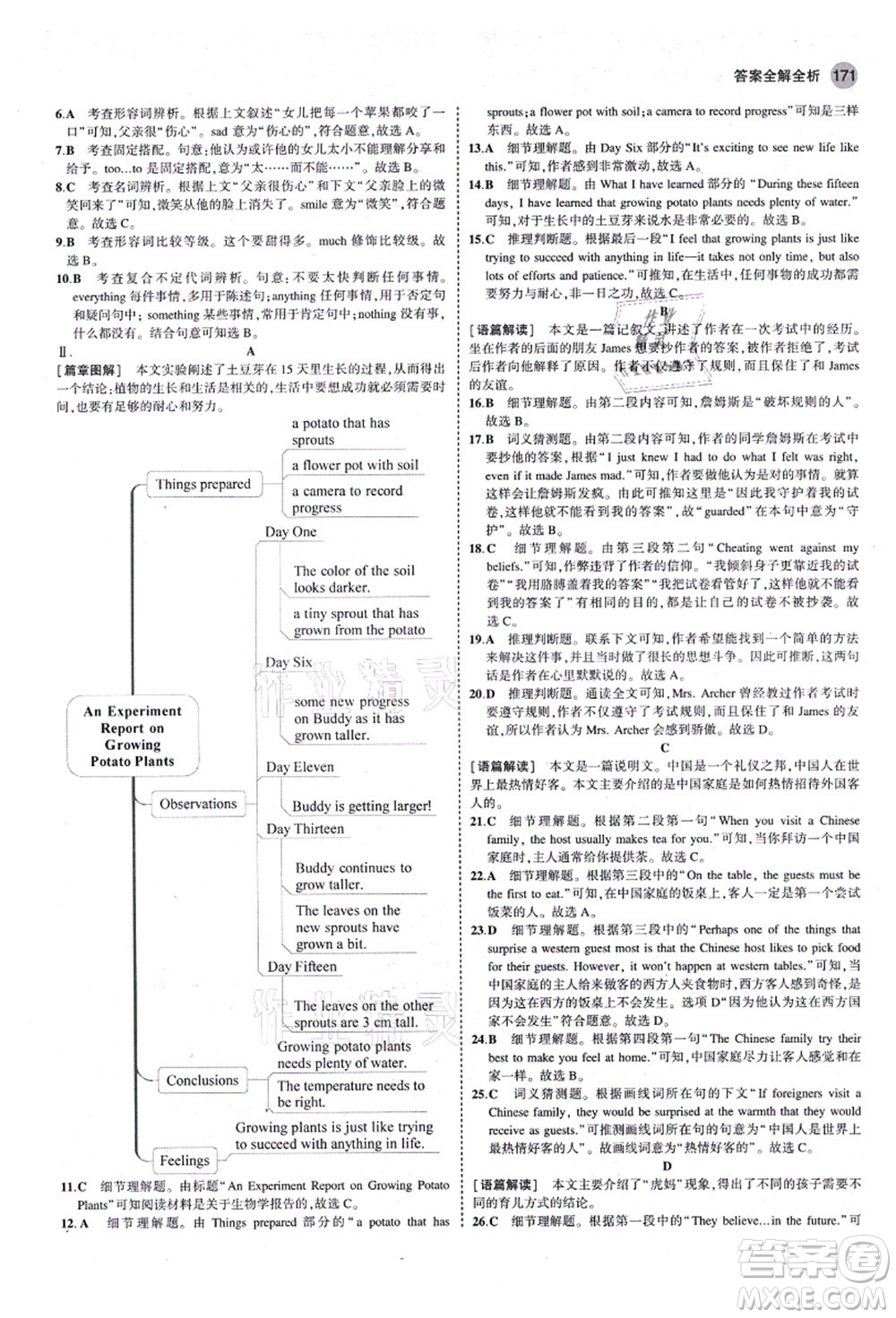 教育科學(xué)出版社2021秋5年中考3年模擬九年級英語全一冊魯教版山東專版答案