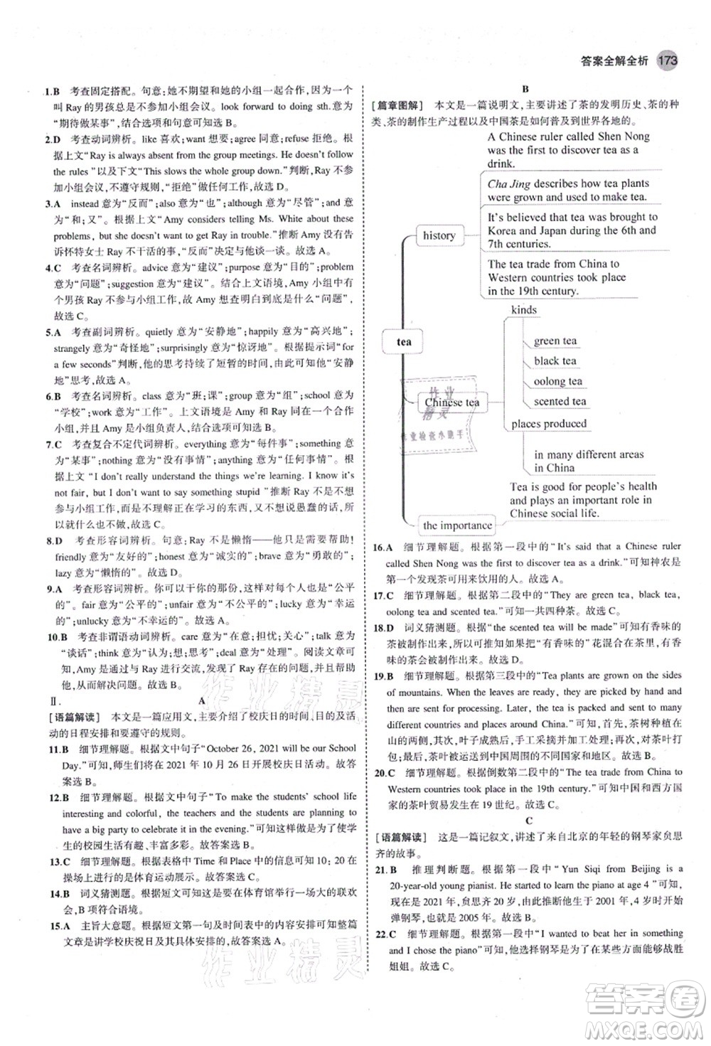 教育科學(xué)出版社2021秋5年中考3年模擬九年級英語全一冊魯教版山東專版答案