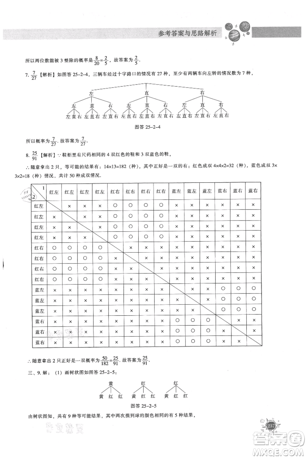 遼寧教育出版社2021尖子生題庫九年級上冊數(shù)學(xué)人教版參考答案