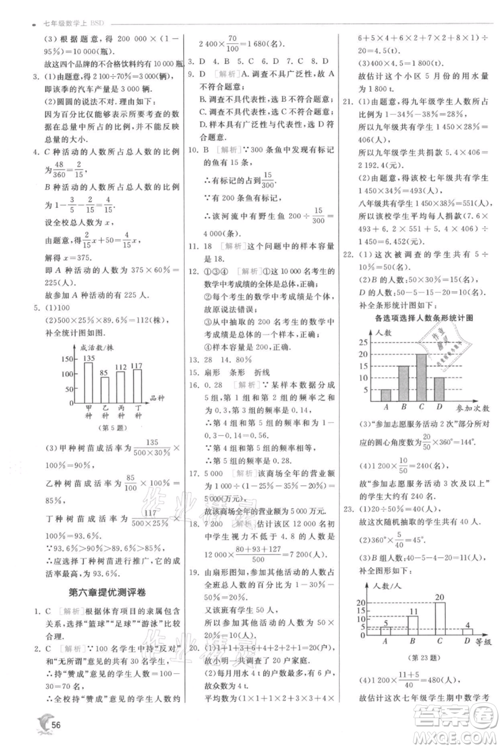 江蘇人民出版社2021實(shí)驗(yàn)班提優(yōu)訓(xùn)練七年級(jí)上冊數(shù)學(xué)北師大版參考答案