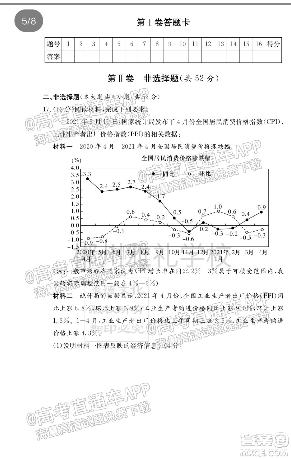 雅禮中學(xué)2022屆高三入學(xué)考試政治試題及答案