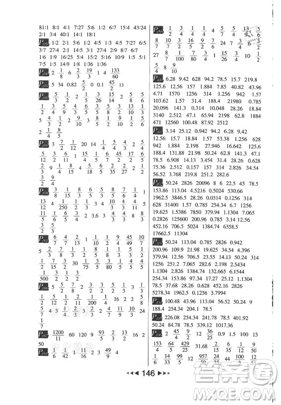 河北少年兒童出版社2021小學(xué)數(shù)學(xué)計(jì)算高手六年級(jí)上冊(cè)RJ人教版答案