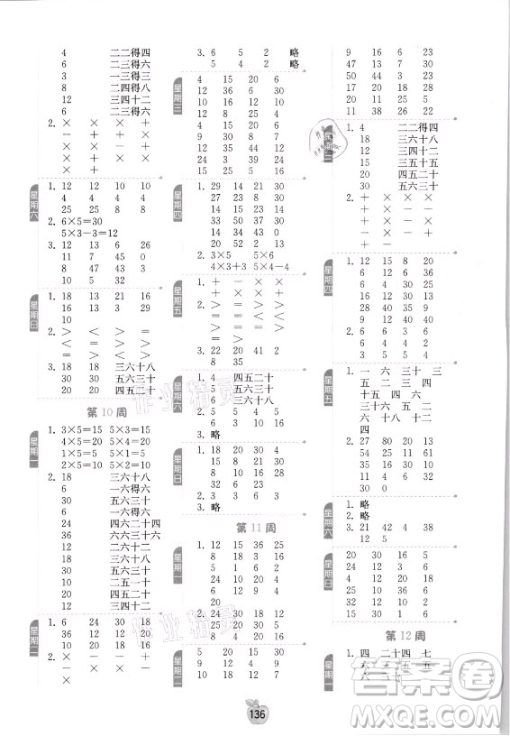 江蘇人民出版社2021小學(xué)數(shù)學(xué)計(jì)算高手二年級(jí)上冊(cè)人教版答案