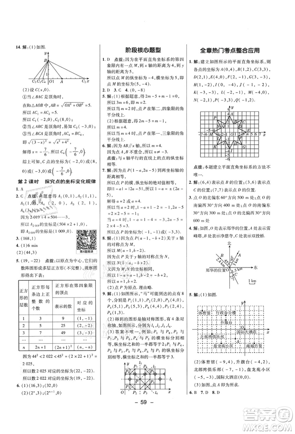 陜西人民教育出版社2021典中點綜合應(yīng)用創(chuàng)新題七年級數(shù)學(xué)上冊五四學(xué)制LJ魯教版答案