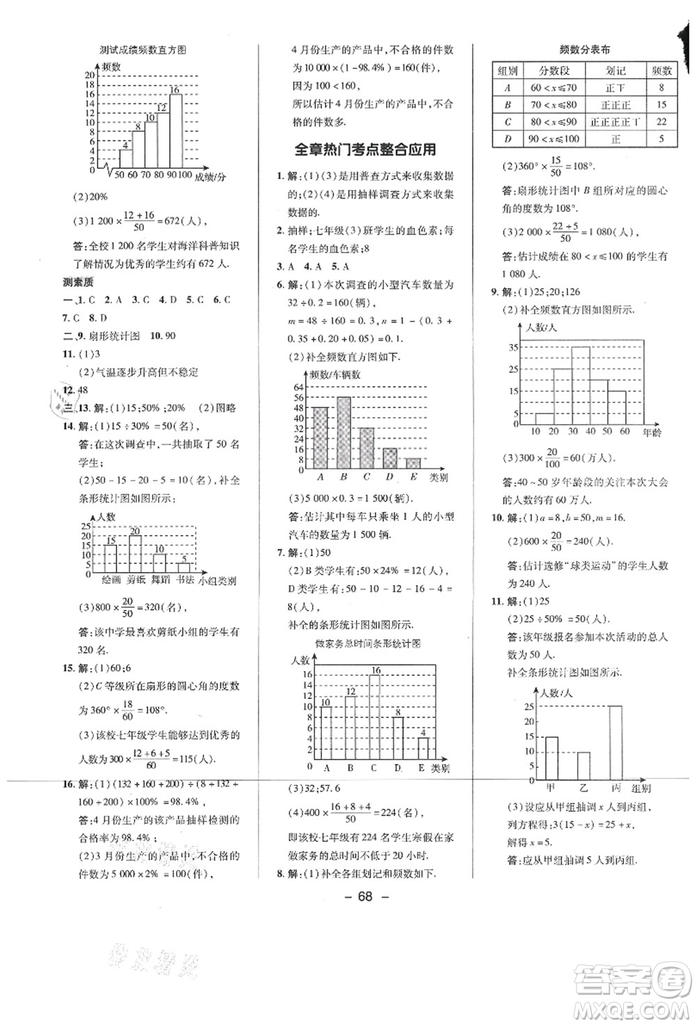 陜西人民教育出版社2021典中點(diǎn)綜合應(yīng)用創(chuàng)新題七年級數(shù)學(xué)上冊BS北師大版答案