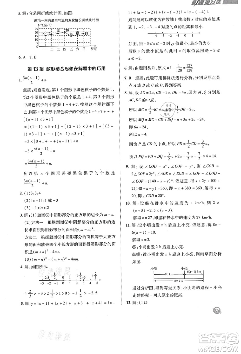 陜西人民教育出版社2021典中點(diǎn)綜合應(yīng)用創(chuàng)新題七年級數(shù)學(xué)上冊BS北師大版答案