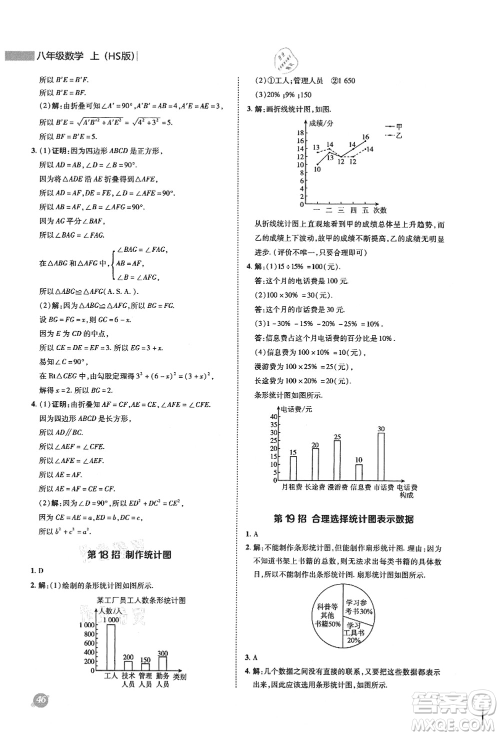 陜西人民教育出版社2021典中點綜合應用創(chuàng)新題八年級數(shù)學上冊HS華師大版答案