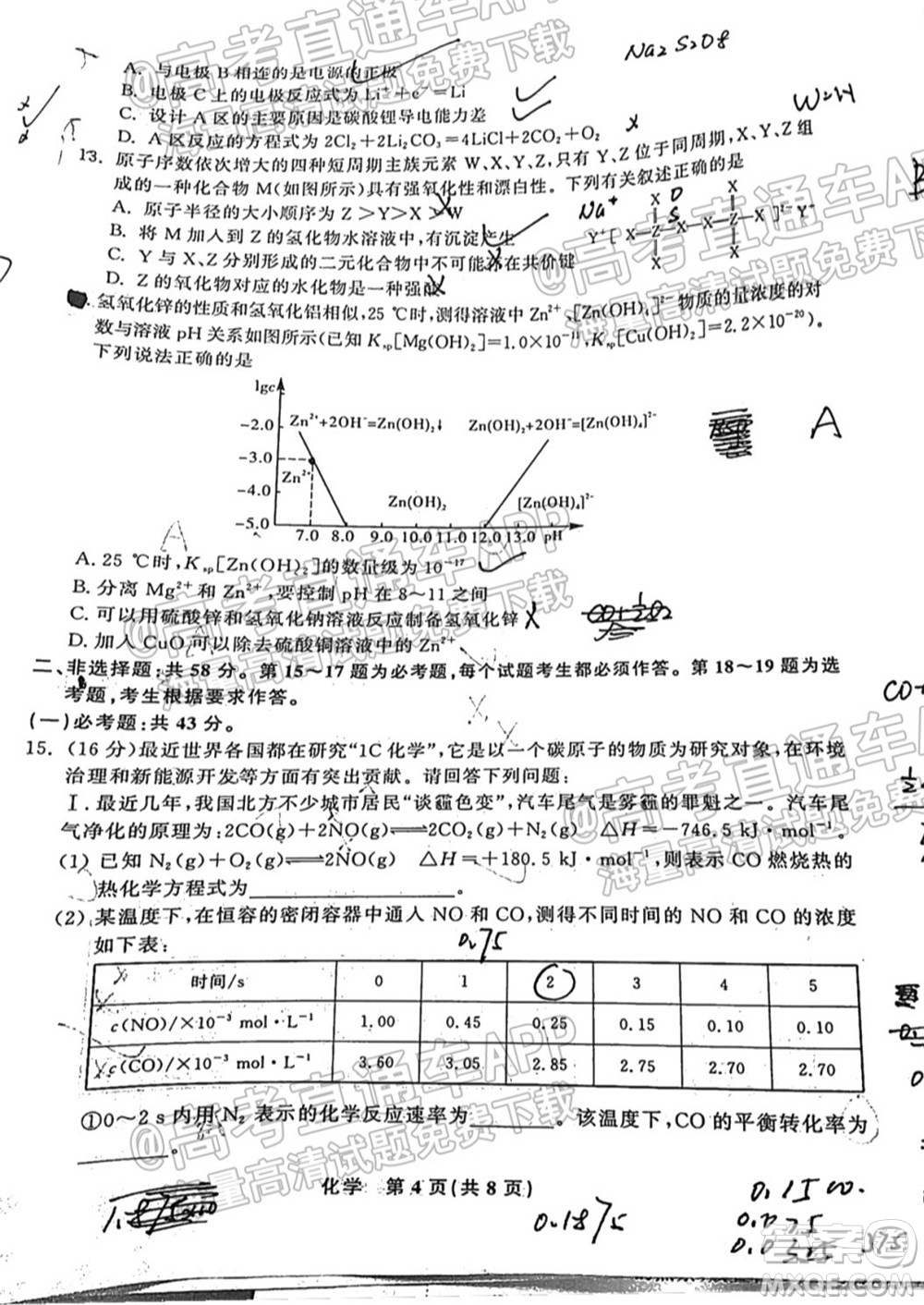 2022屆高三年級(jí)江西智學(xué)聯(lián)盟體第一次聯(lián)考化學(xué)試卷及答案