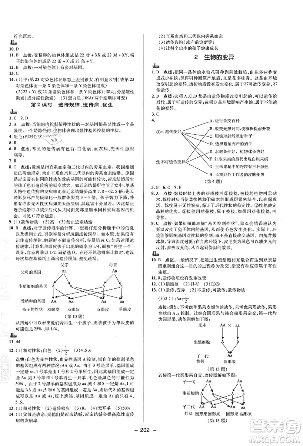 陜西人民教育出版社2021典中點(diǎn)綜合應(yīng)用創(chuàng)新題九年級科學(xué)全一冊HS華師大版答案