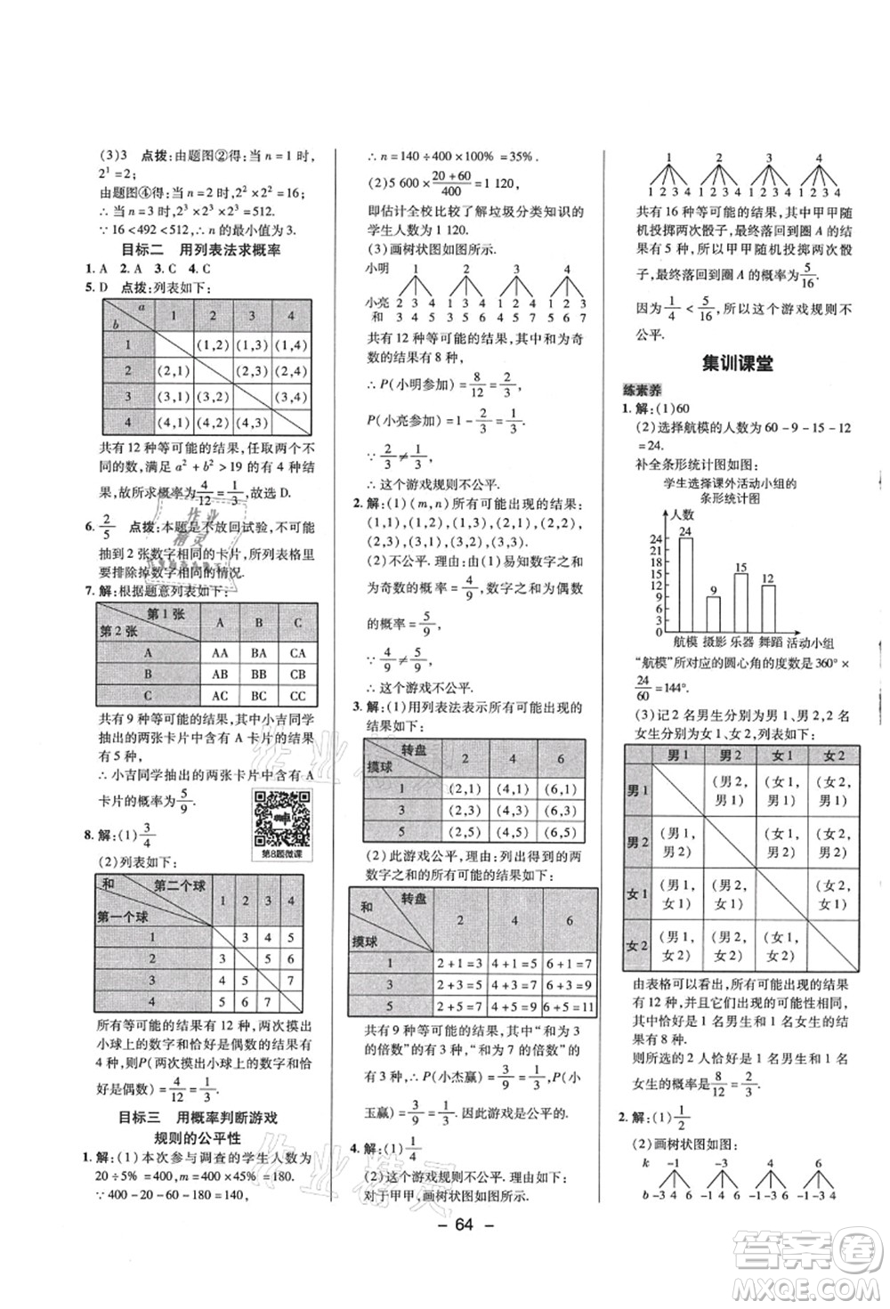 陜西人民教育出版社2021典中點(diǎn)綜合應(yīng)用創(chuàng)新題九年級(jí)數(shù)學(xué)上冊(cè)HS華師大版答案