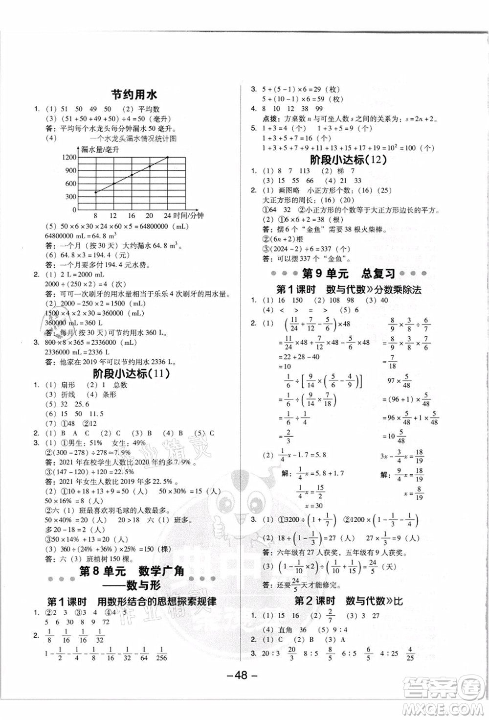 吉林教育出版社2021典中點(diǎn)綜合應(yīng)用創(chuàng)新題六年級(jí)數(shù)學(xué)上冊(cè)R人教版答案