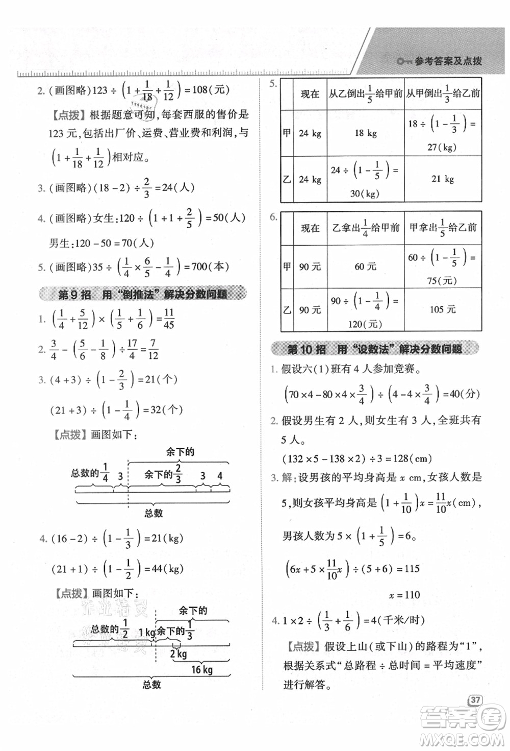 吉林教育出版社2021典中點(diǎn)綜合應(yīng)用創(chuàng)新題六年級數(shù)學(xué)上冊QD青島版答案