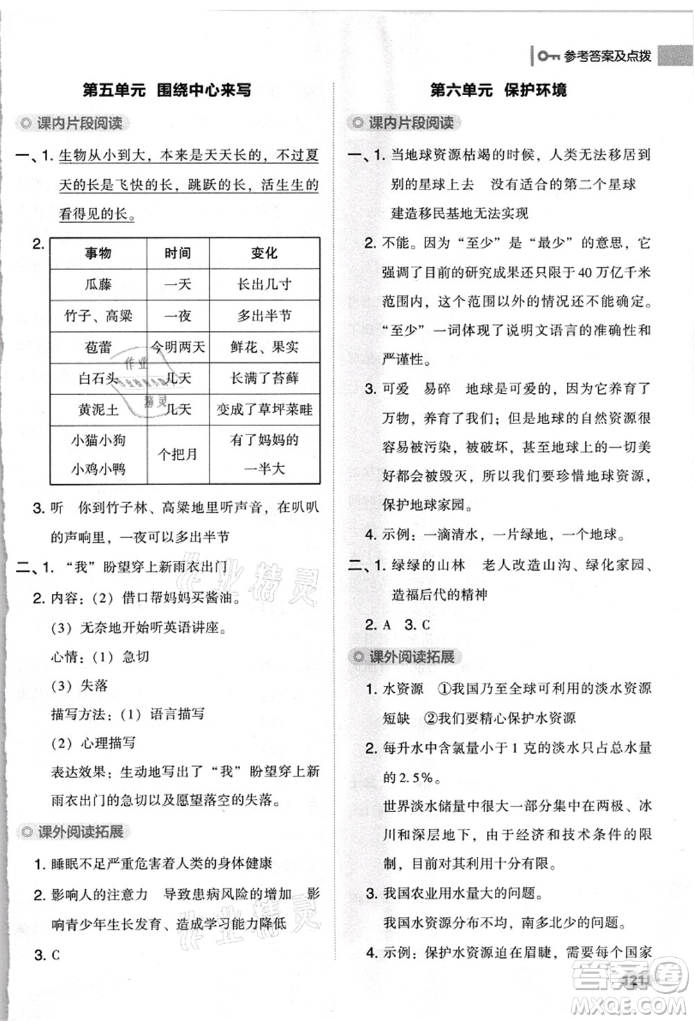 吉林教育出版社2021典中點(diǎn)綜合應(yīng)用創(chuàng)新題六年級(jí)語(yǔ)文上冊(cè)R人教版浙江專(zhuān)版答案