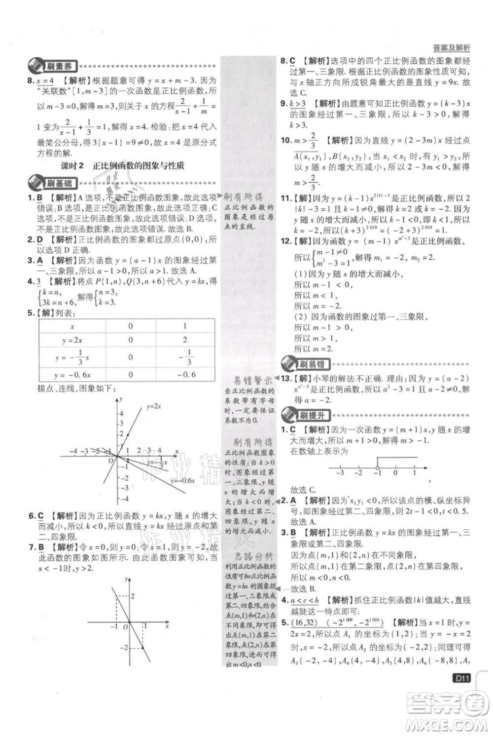 開明出版社2021初中必刷題八年級(jí)上冊(cè)數(shù)學(xué)滬科版參考答案