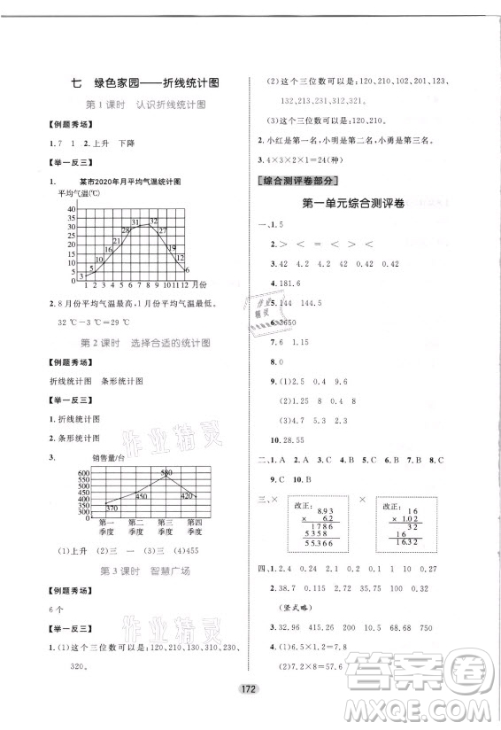 沈陽(yáng)出版社2021黃岡名師天天練數(shù)學(xué)五年級(jí)上冊(cè)六三學(xué)制青島版答案