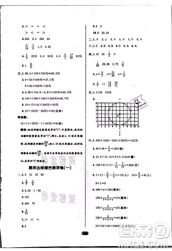 沈陽出版社2021黃岡名師天天練數(shù)學(xué)六年級(jí)上冊(cè)六三學(xué)制青島版答案