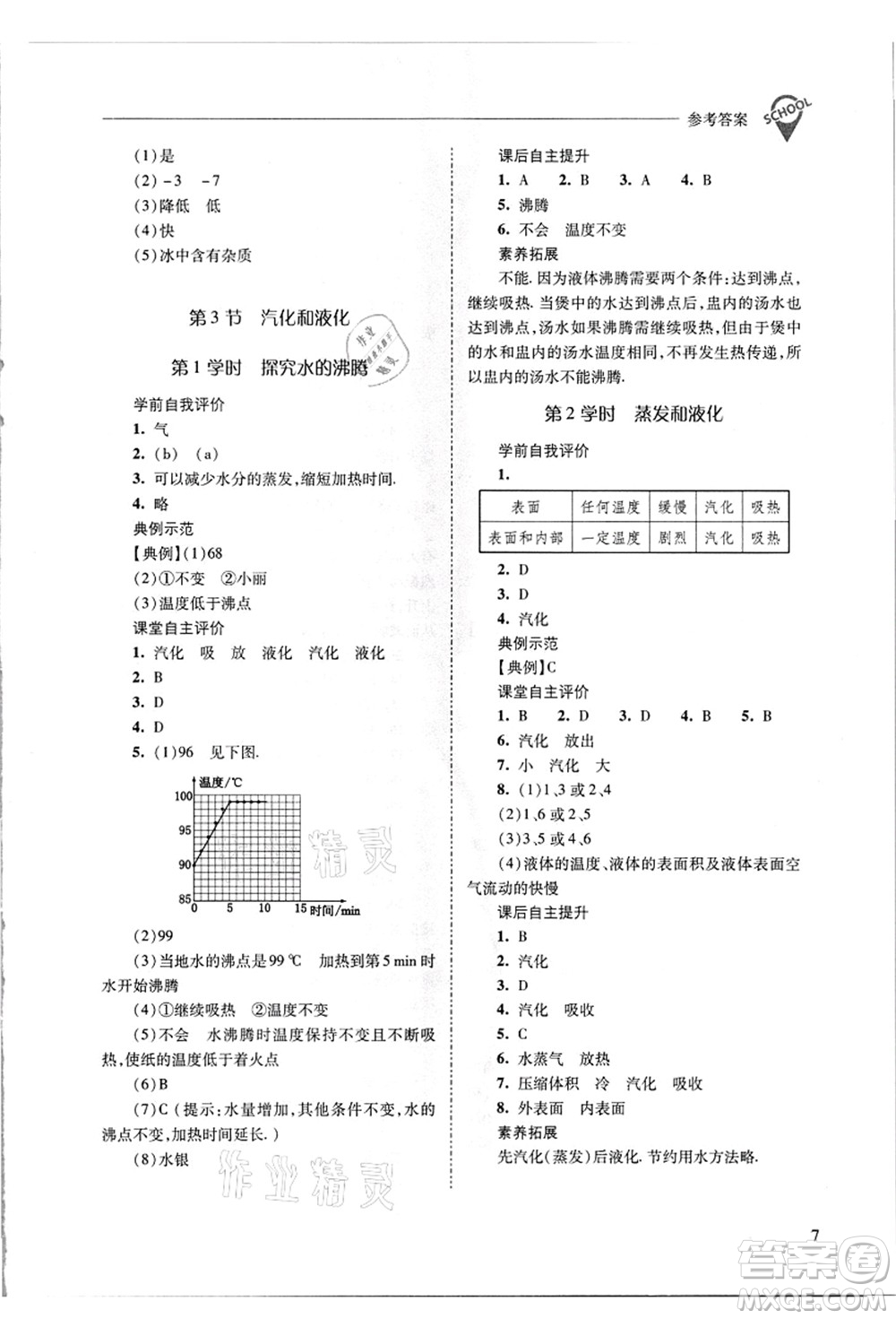 山西教育出版社2021新課程問題解決導(dǎo)學(xué)方案八年級物理上冊人教版答案