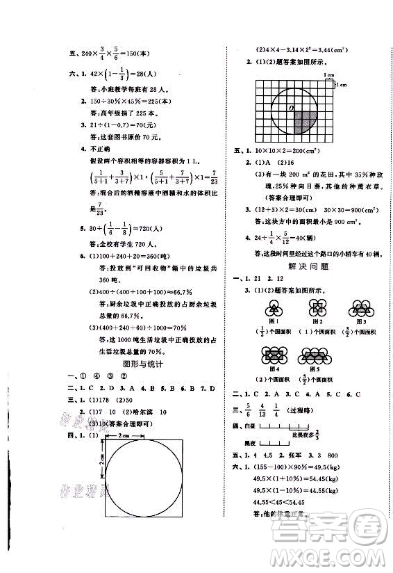 西安出版社2021秋季53全優(yōu)卷小學(xué)數(shù)學(xué)六年級(jí)上冊(cè)BSD北師大版答案