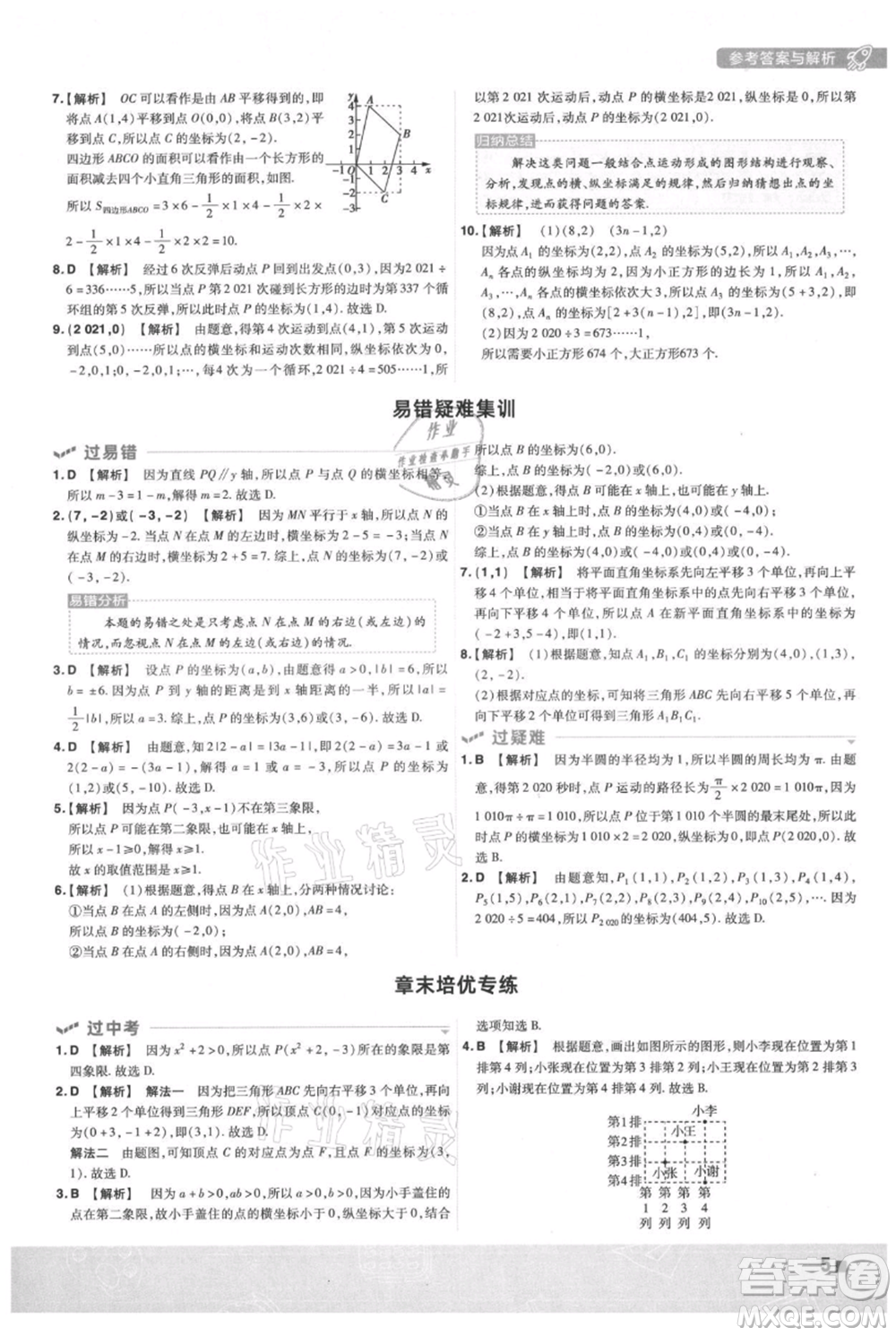 南京師范大學(xué)出版社2021一遍過八年級上冊數(shù)學(xué)滬科版參考答案