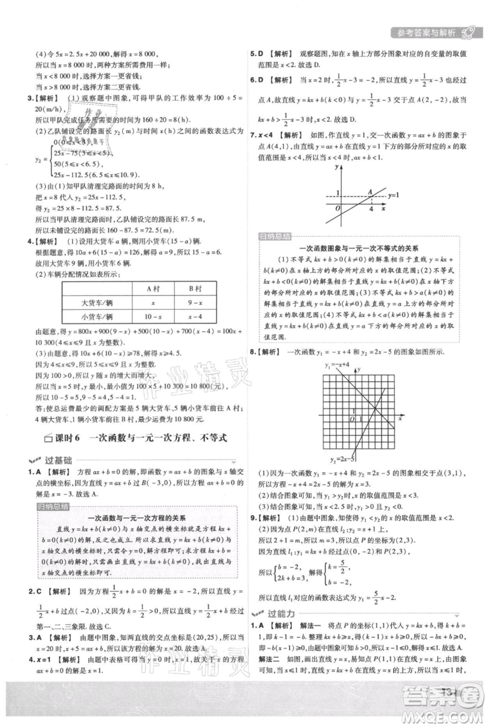 南京師范大學(xué)出版社2021一遍過八年級上冊數(shù)學(xué)滬科版參考答案